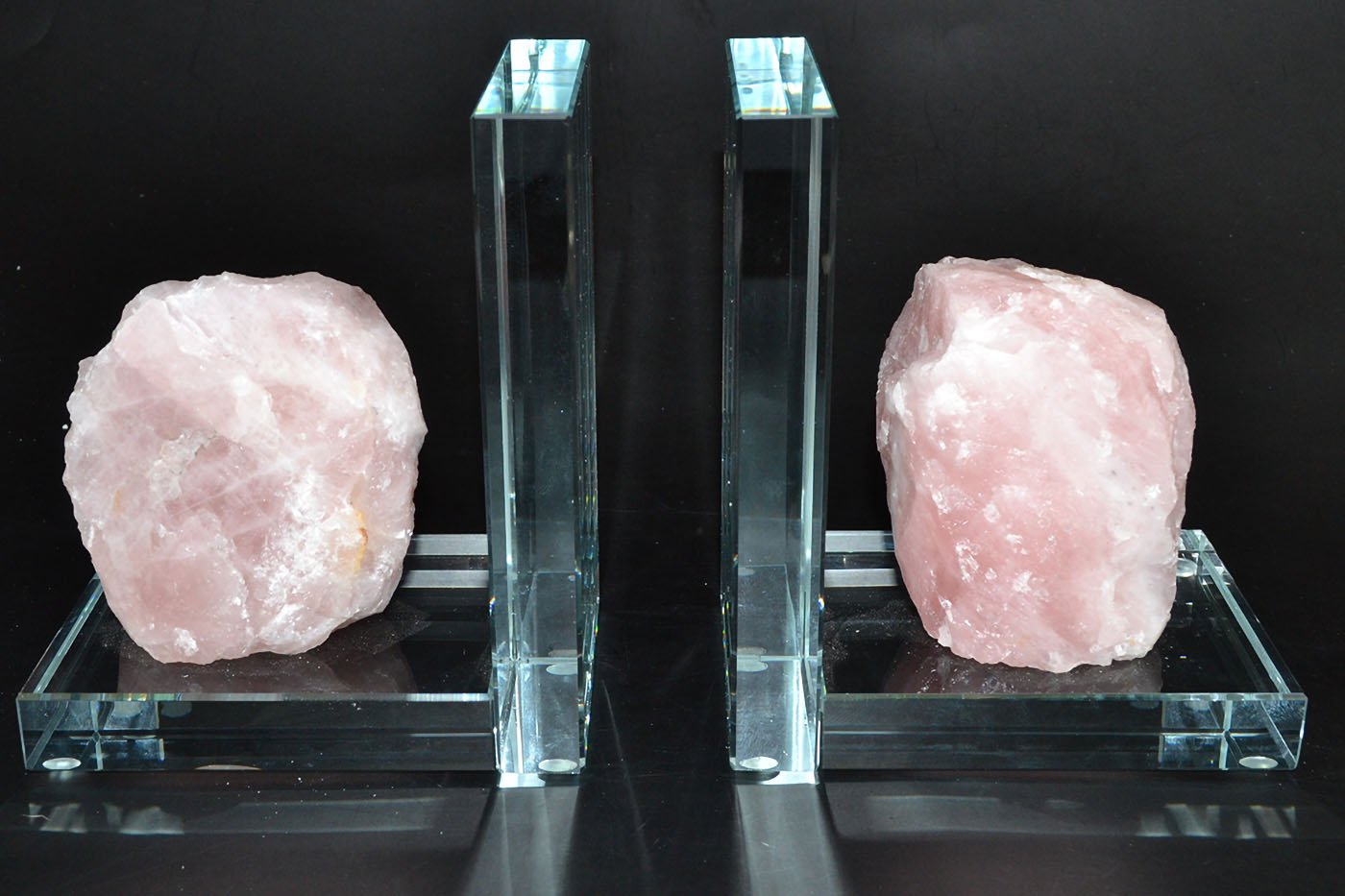 (image for) (set of 2) Rose Quartz book ends