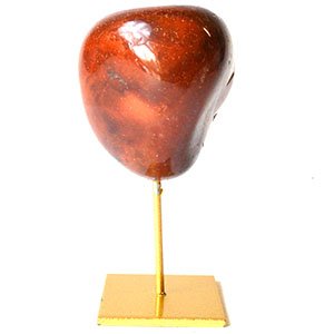 (image for) Red Agate on gold stand