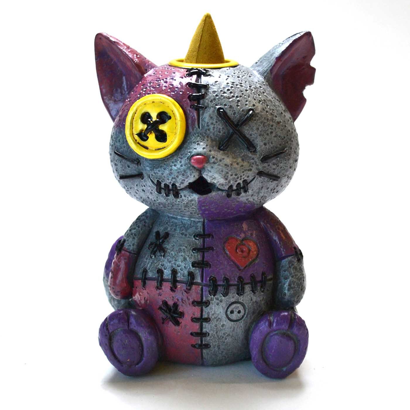 4 1/4" Cat Voodoo Doll backflow incense burner (image for) 4 1/4" Cat Voodoo Doll backflow incense burner
