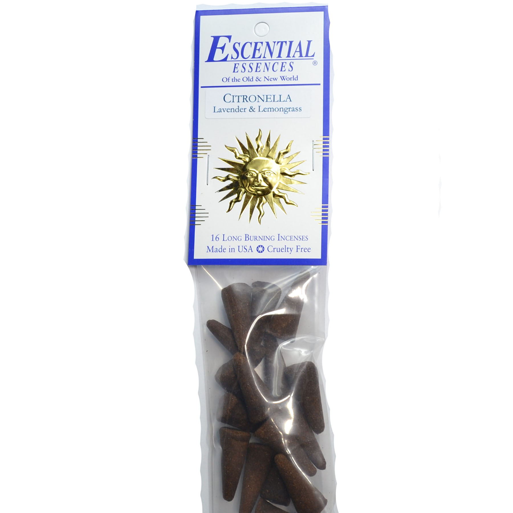 (image for) 16/pk Citronella escential essences incense cones