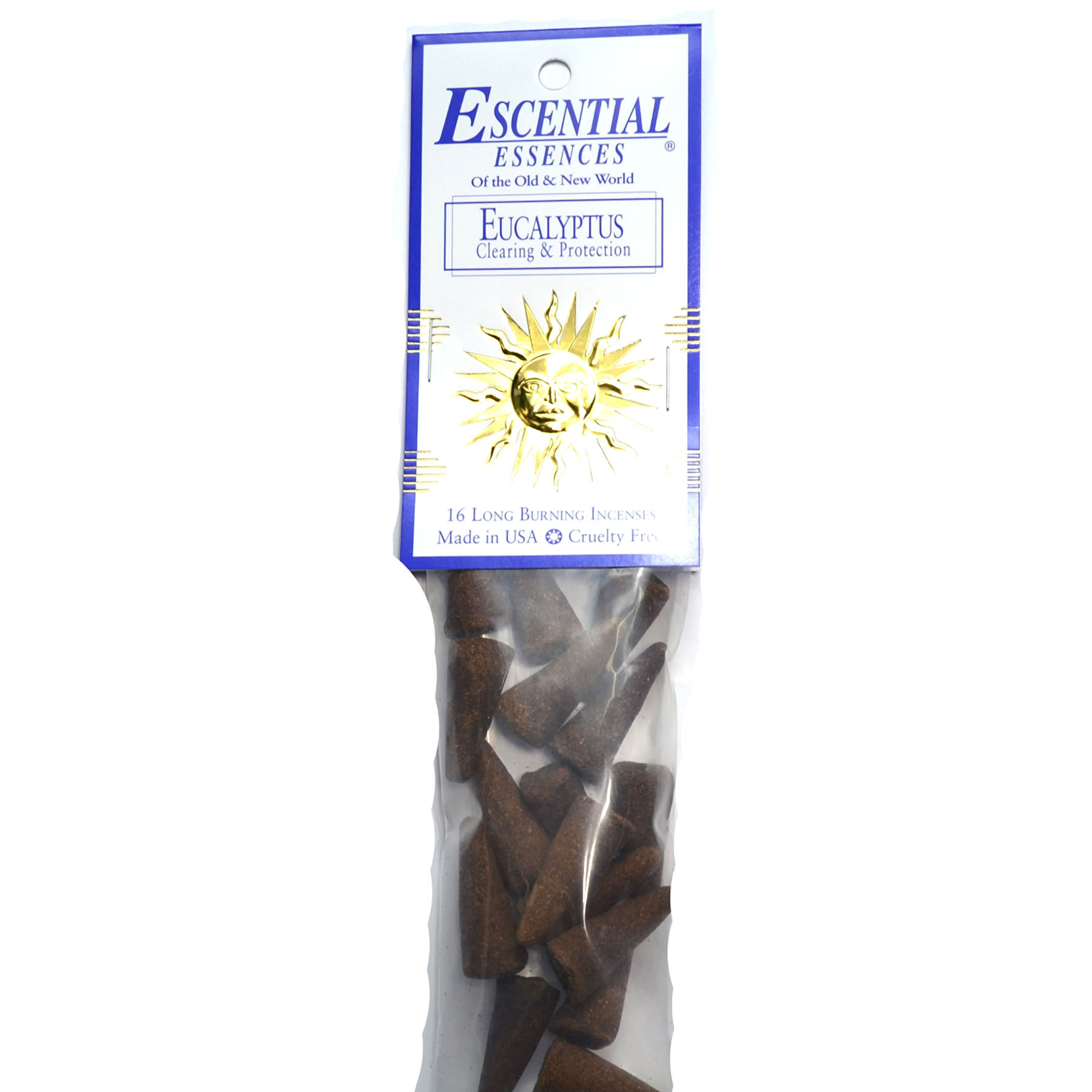 (image for) 16/pk Eucalyptus escential essences incense cones