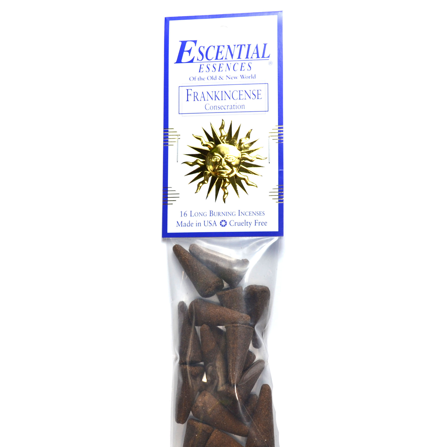 (image for) 16/pk Frankincense escential essences incense cones
