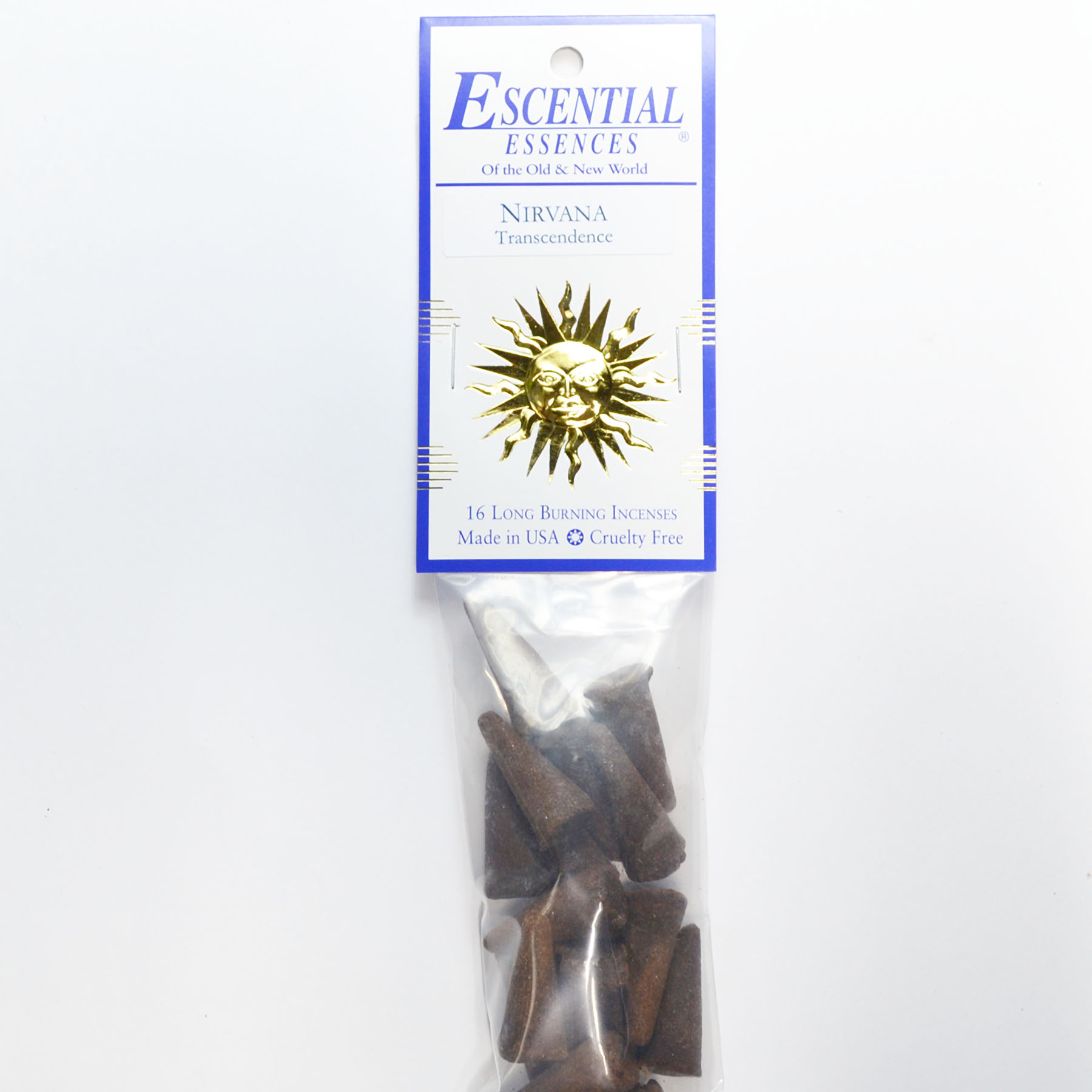16/pk Nirvana escential essences incense cones (image for) 16/pk Nirvana escential essences incense cones