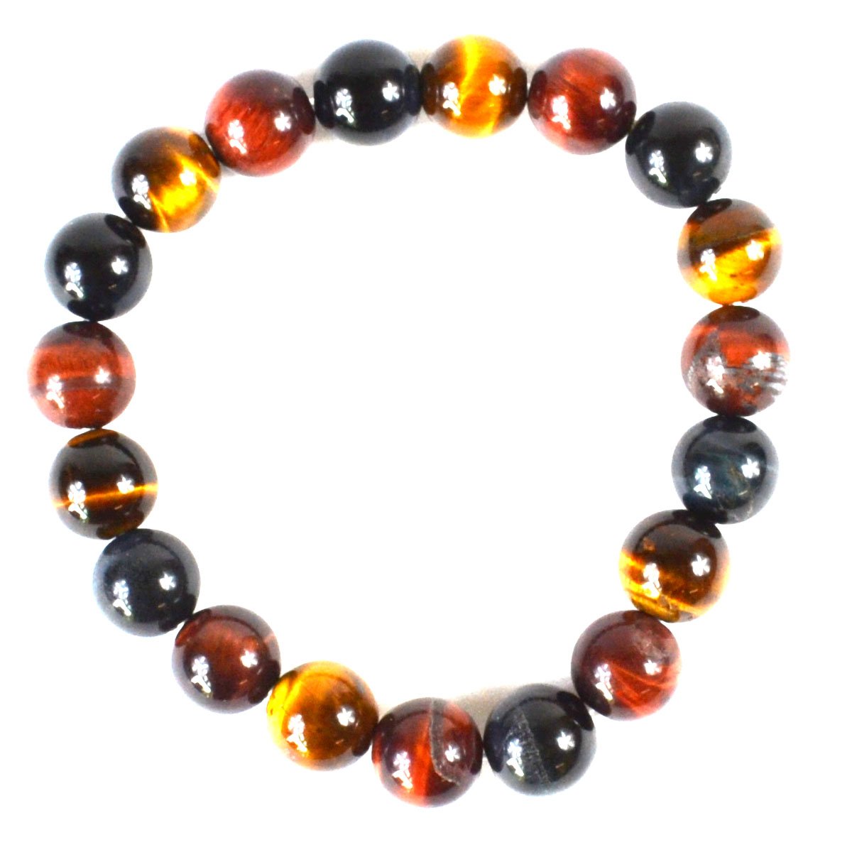 (image for) 10mm Tiger Eye, Tricolor