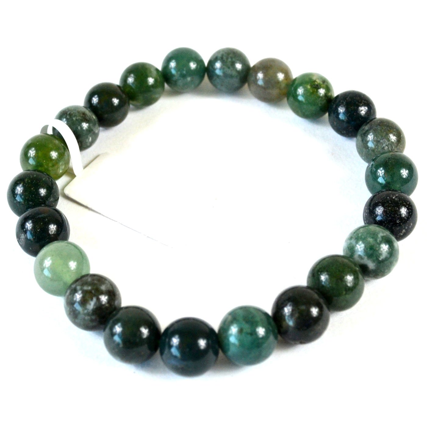 (image for) 8mm Green Moss Agate bracelet