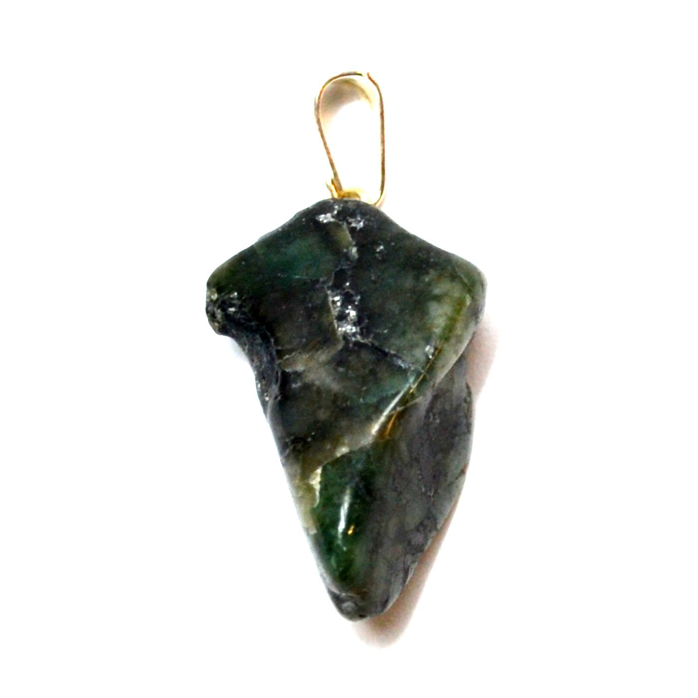 Emerald tumbled stone pendant (image for) Emerald tumbled stone pendant